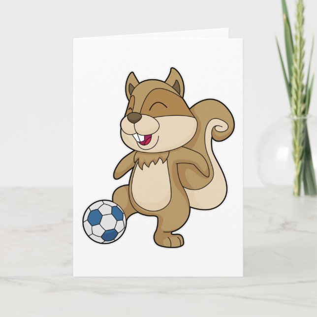 Squirrel Soccer player Soccer Card (Front)