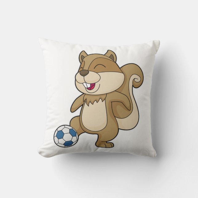 Squirrel Soccer player Soccer Cushion (Front)