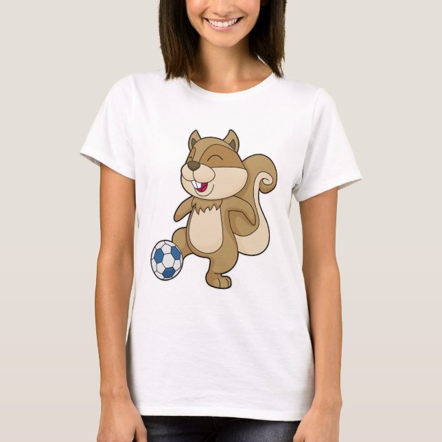 Squirrel Soccer player Soccer T-Shirt (Front)