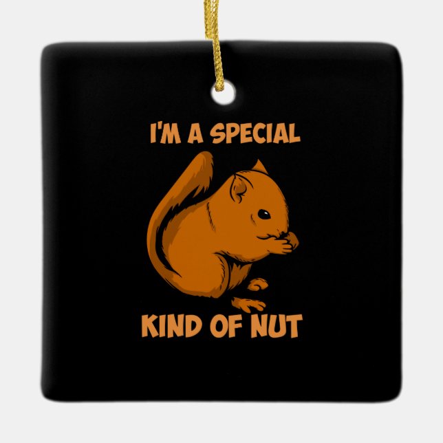 Squirrel - Special Kind Of Nut Ceramic Ornament (Front)