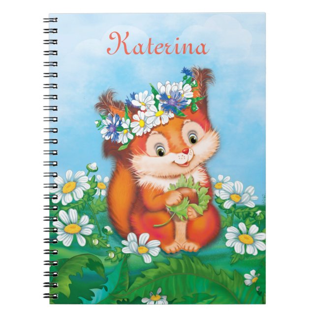 Squirrel Spiral Notebook (Front)
