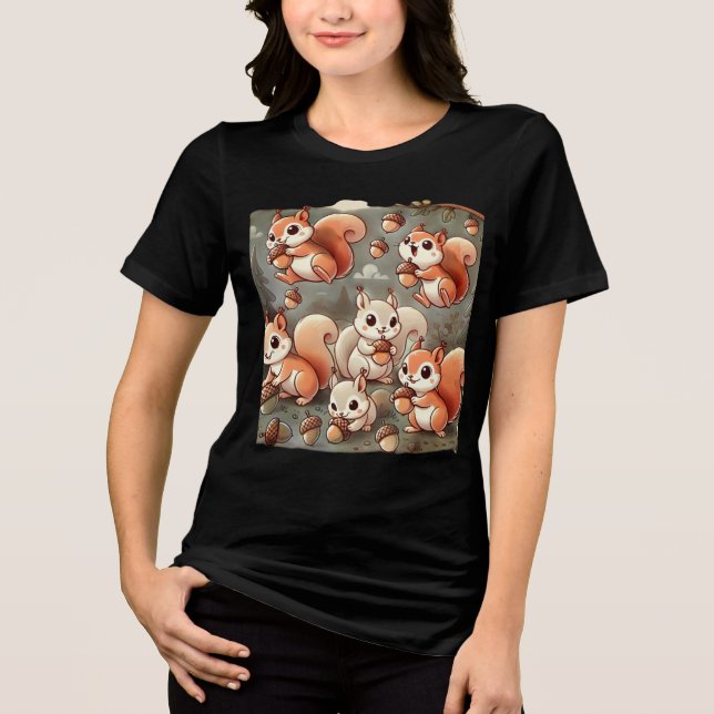 Squirrel Squad: Acorn Collection Adventure Tri-Blend Shirt (Front)