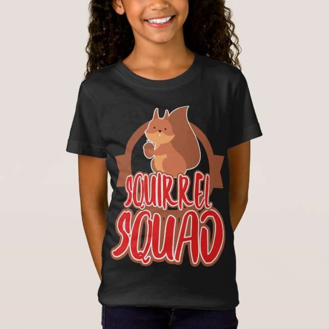 Squirrel Squad Funny Cute Pet Christmas T-Shirt (Front)