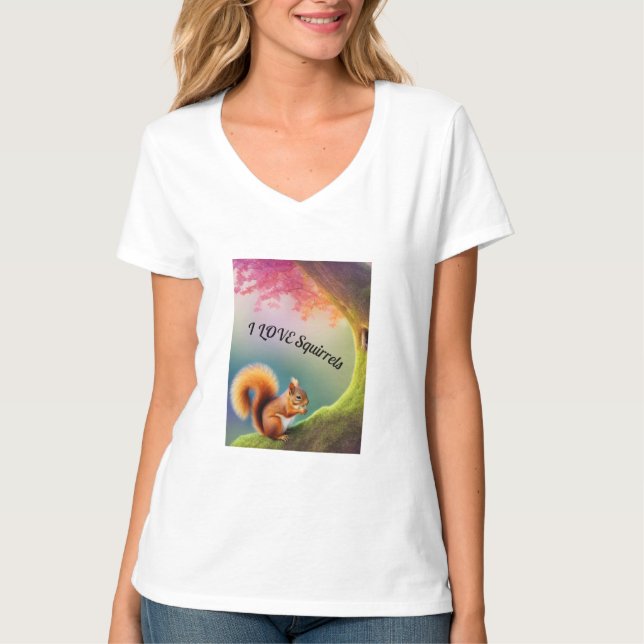 Squirrel Squirrel Wildlife Woodlands sweet urban w T-Shirt (Front)