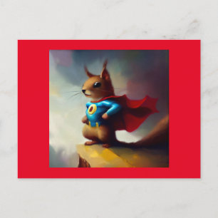 Squirrel Superhero Postcard