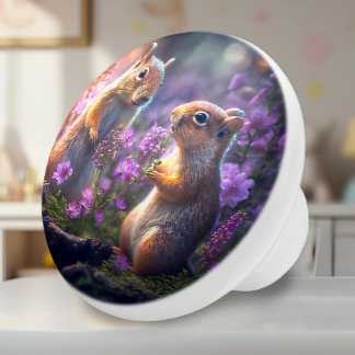 Squirrel Talk - Kids Fantasy Ceramic Knob