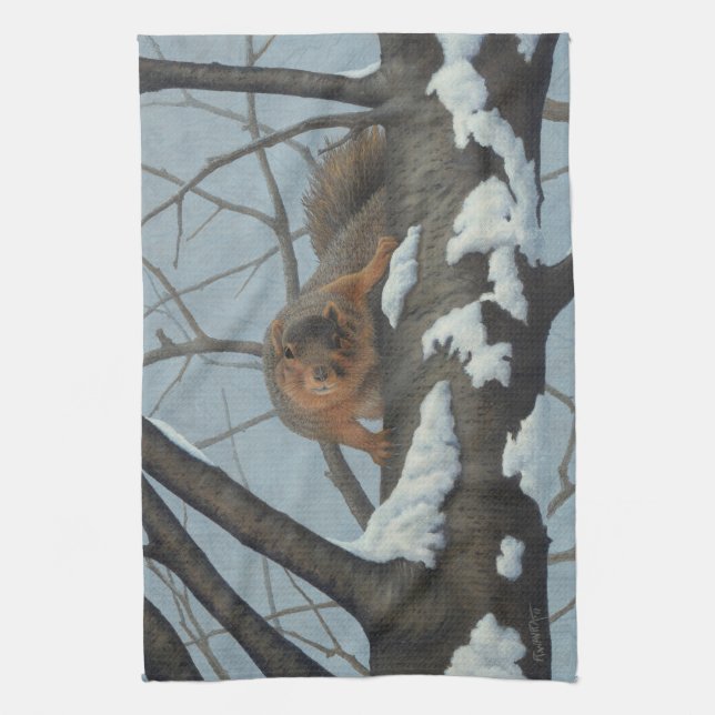 Squirrel Tea Towel (Vertical)