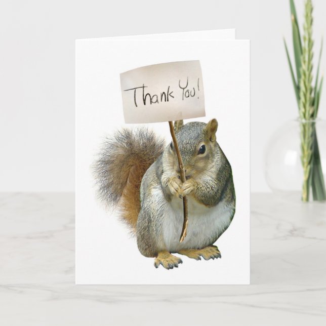 Squirrel Thank You Card (Front)