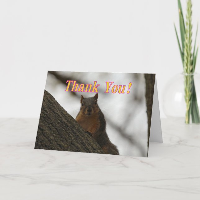 Squirrel Thank you card (Front)