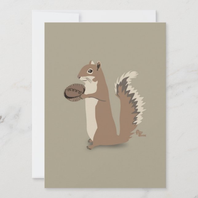 Squirrel Thank You Note Invitation (Front)