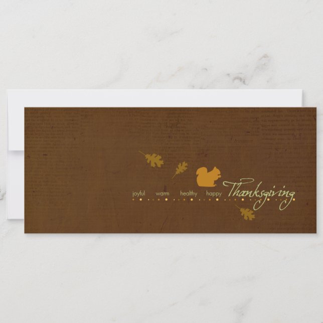 Squirrel Thanksgiving Invitations (Front)