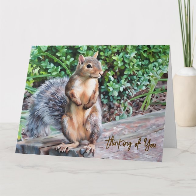 Squirrel - Thinking of You Card (Front)