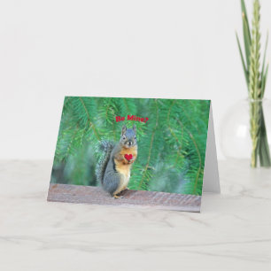 Squirrel Valentine Holiday Card