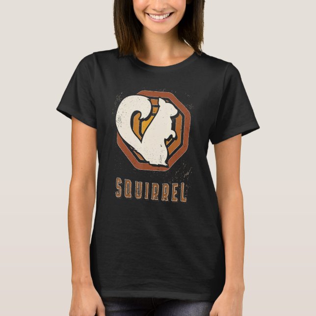 Squirrel Vintage Retro Classic Animal Love T-Shirt (Front)