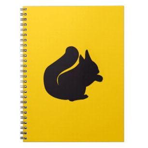 Squirrel Vintage Wood Engraving Spiral Notebook