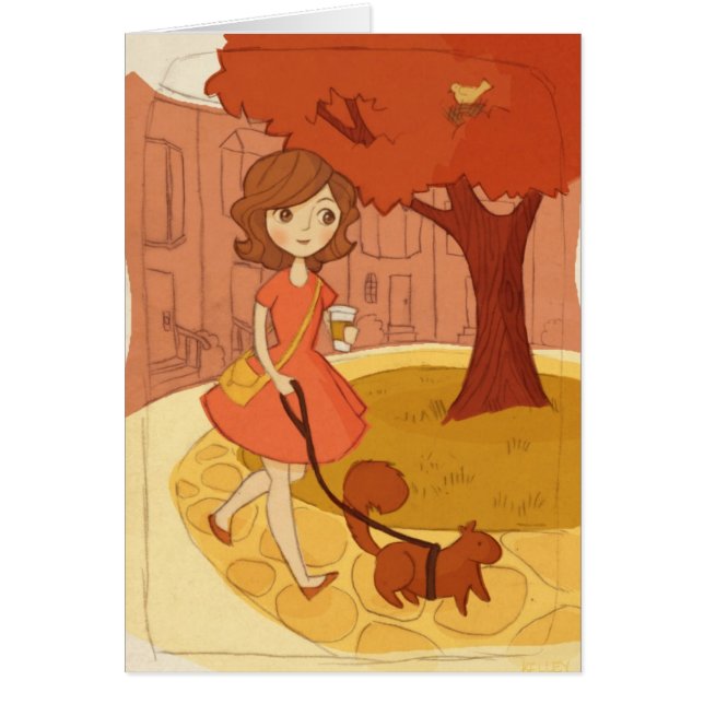 Squirrel Walking in the Fall (Front)