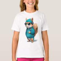 Squirrel Wearing Hoodie Funny Cool Animal Vector