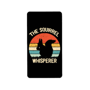 Squirrel Whisperer Squirrels Lovers Gift Label