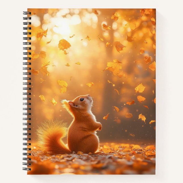 Squirrel Wild Animal Loving Portrait  Notebook (Front)