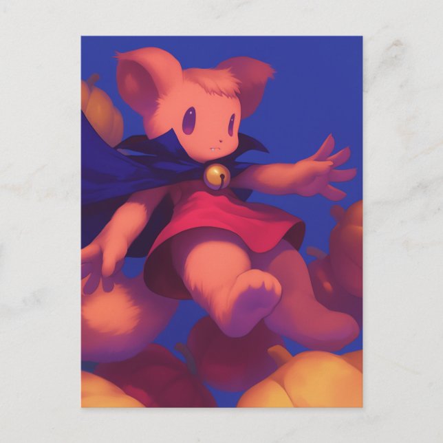 Squirrel Witch Postcard (Front)