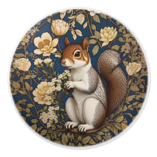 Squirrel With Acacia Flowers William Morris Ceramic Knob
