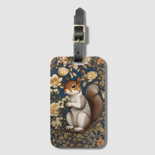 Squirrel With Acacia Flowers William Morris Luggage Tag