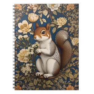Squirrel With Acacia Flowers William Morris Notebook