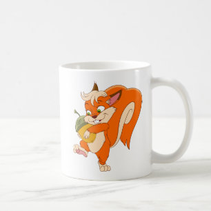 Squirrel with acorn coffee mug
