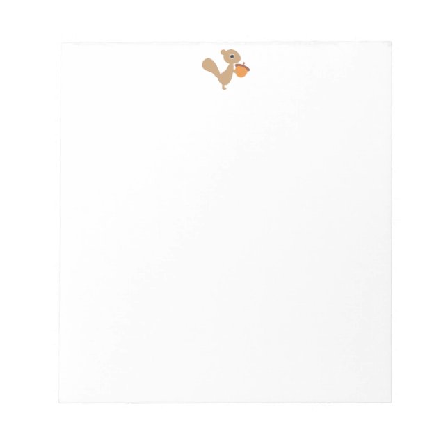 Squirrel with Acorn Notepad (Front)