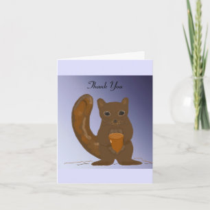 Squirrel with Acorn Thank You Card