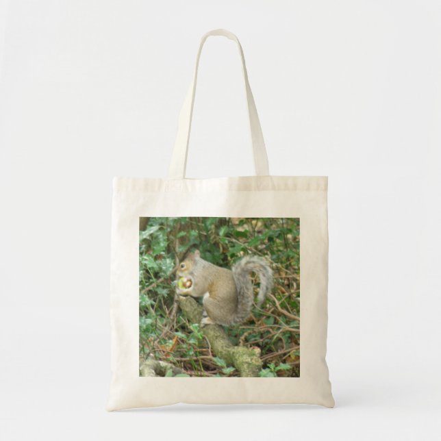Squirrel with Acorn Tote Bag (Front)