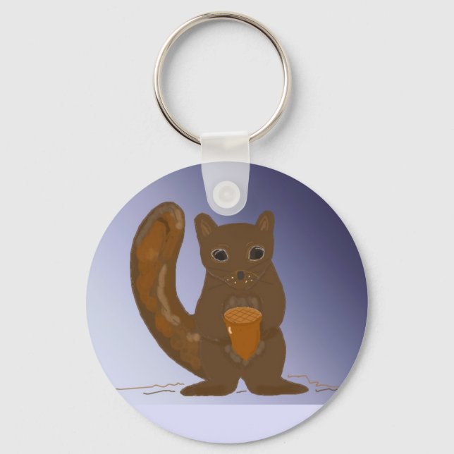 Squirrel with an Acorn Key Ring (Front)