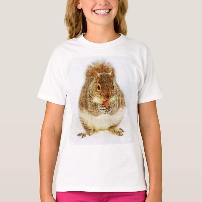 Squirrel with an Acorn T-Shirt (Front)