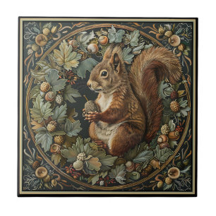Squirrel With an Acorn Tile