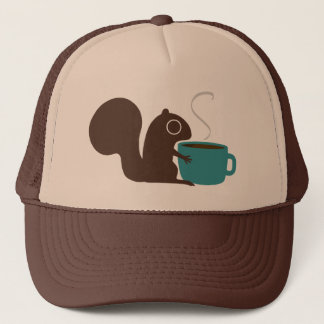 Squirrel with Coffee | Woodland Animal Trucker Hat