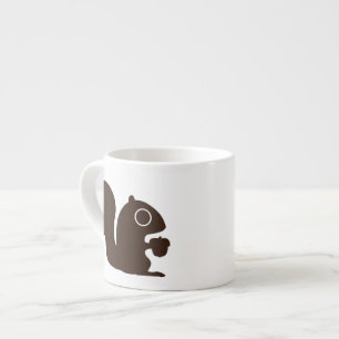 Squirrel with Customisable Text Espresso Cup