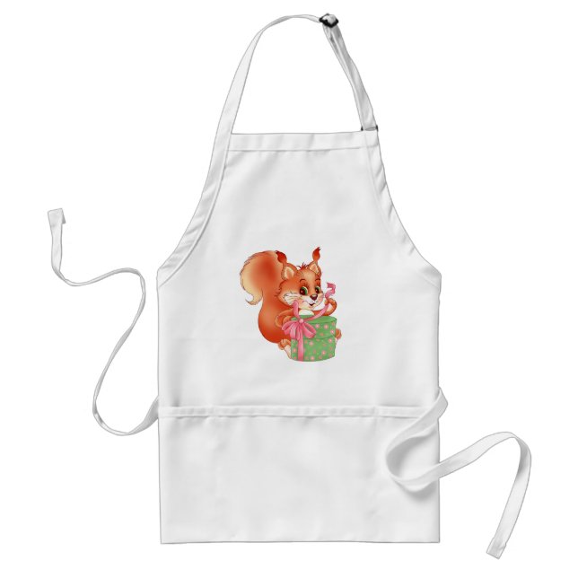 squirrel with gift standard apron (Front)