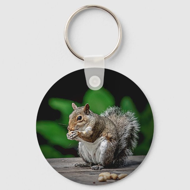 Squirrel with peanuts key ring (Front)