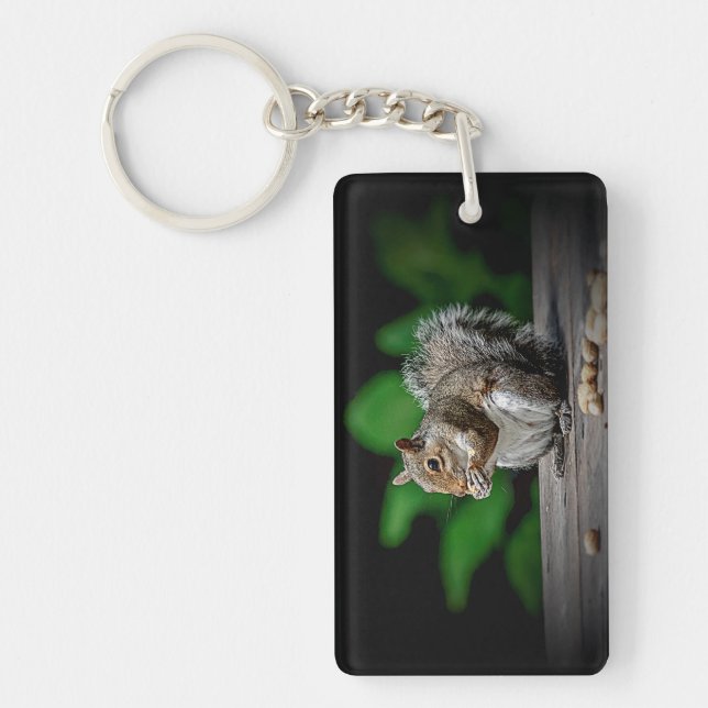 Squirrel with peanuts key ring (Front)