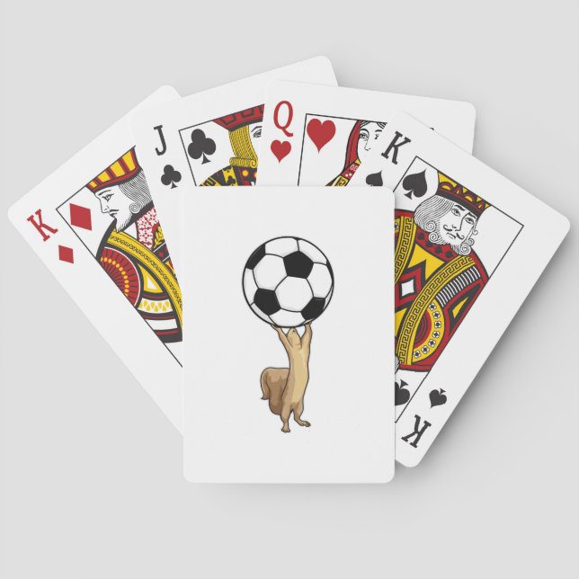 Squirrel with Soccer ball Playing Cards (Back)