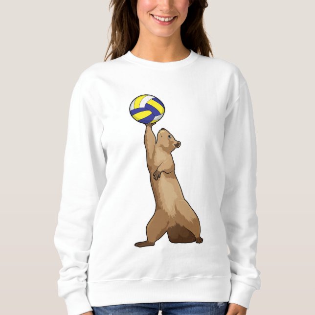 Squirrel with Volleyball Sweatshirt (Front)