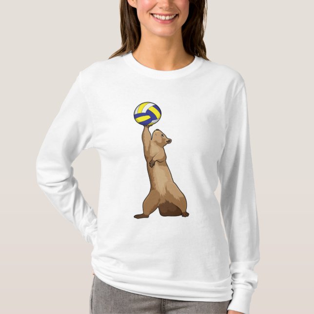 Squirrel with Volleyball T-Shirt (Front)