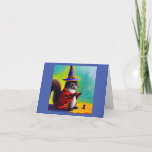 Squirrel Wizard Card
