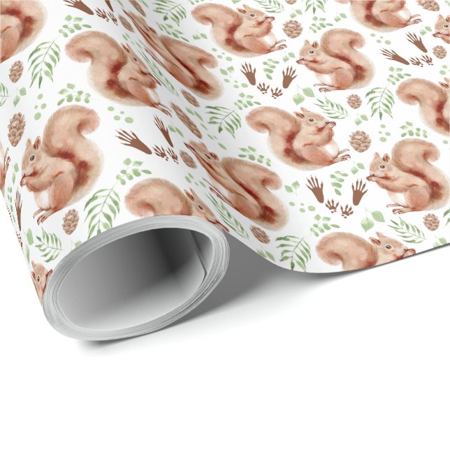 Squirrel Wrapping Paper (Roll Corner)