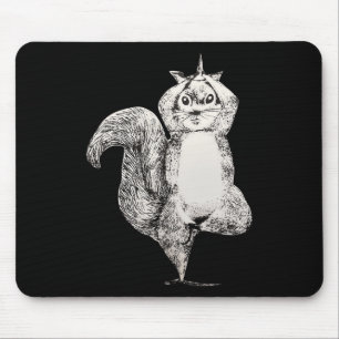 Squirrel Yoga  Mouse Pad
