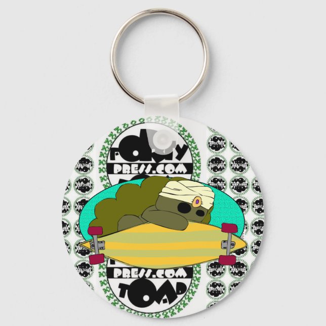 Squirreldini Longboarder Key Ring (Front)
