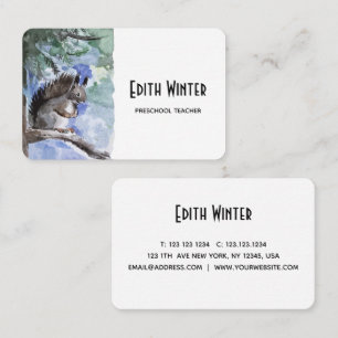 squirrell painting business card