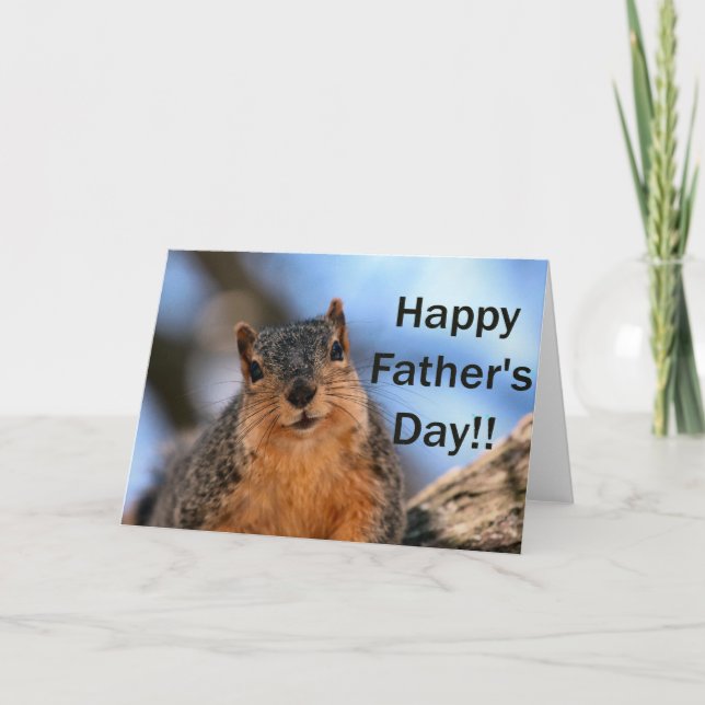Squirrelly Father's Day Card (Front)