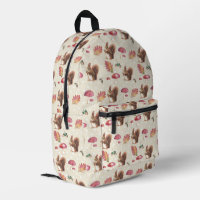 Squirrels and Toadstools Autumn Pattern