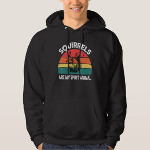 Squirrels Are My Spirit Animal Retro Vintage Men W Hoodie